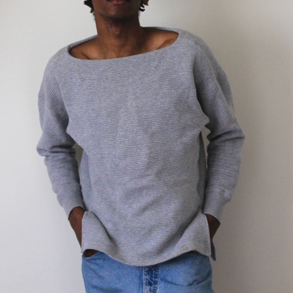 Jewel Neck Sweatshirt